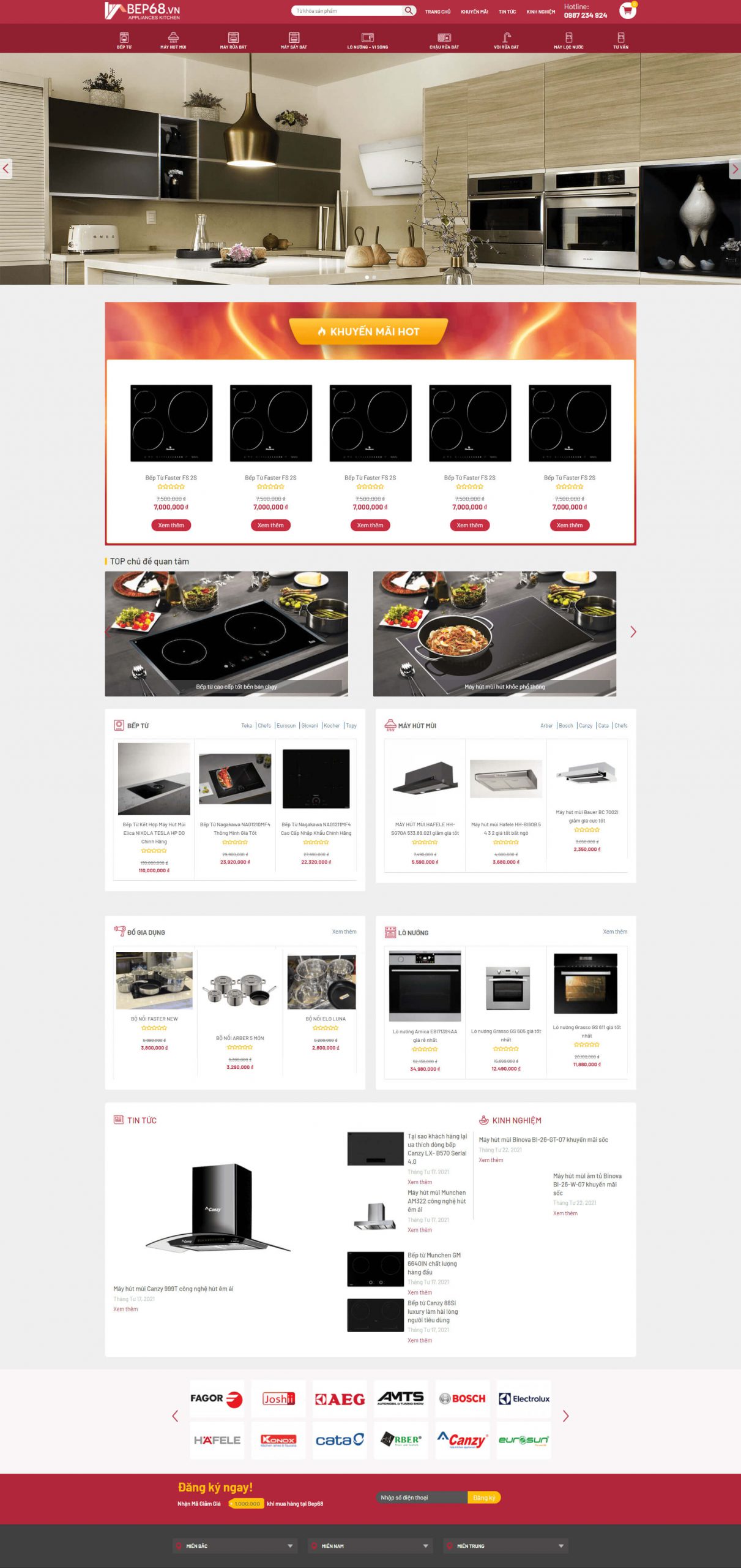 Thiết kế website ngành bếp – Bep68.com